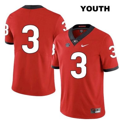Youth Georgia Bulldogs NCAA #3 Zamir White Nike Stitched Red Legend Authentic No Name College Football Jersey WSP6554LY